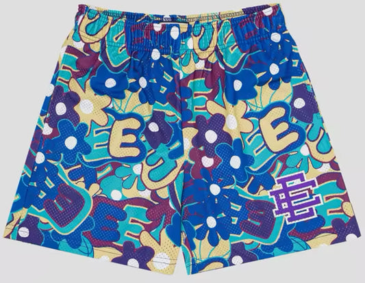 EE crazy blue mesh shorts