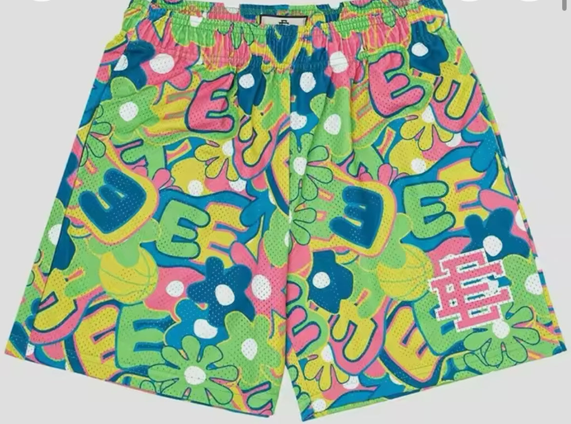 EE Green crazy shorts.