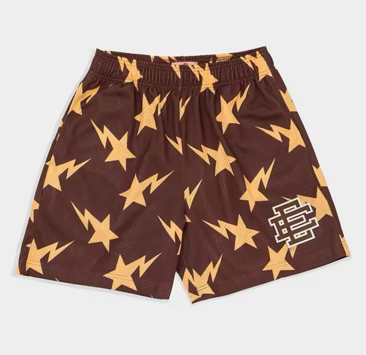 EE Brown Star Mesh Shorts